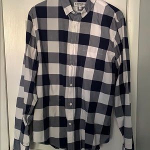 Men’s Large Express Soft Wash Plaid Button Down